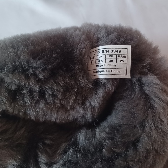 UGG Bailey Button Bling Shearling Winter Boots 2 Tone Gray Women's Size 8 - Picture 10 of 10